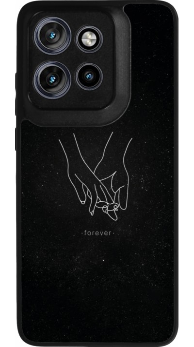 Motorola Moto S50 Case Hülle - Silikon schwarz Valentine 2023 hands forever