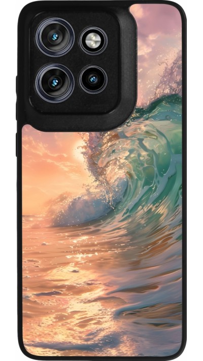 Motorola Moto S50 Case Hülle - Silikon schwarz Wave Sunset