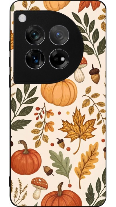 Coque OnePlus 12 - Silicone rigide noir Autumn 25 Autumn pattern