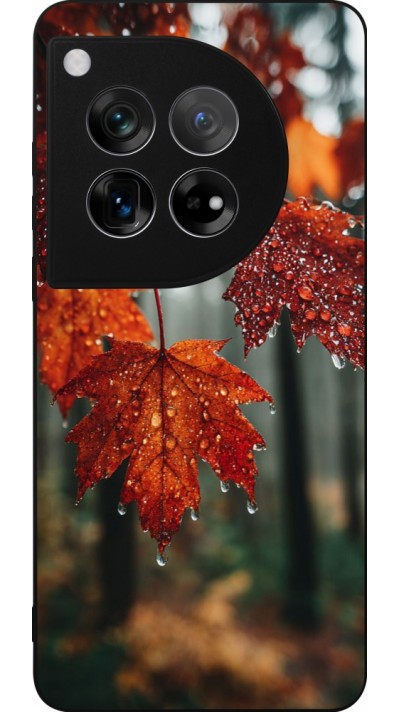 Coque OnePlus 12 - Silicone rigide noir Autumn 25 Rain