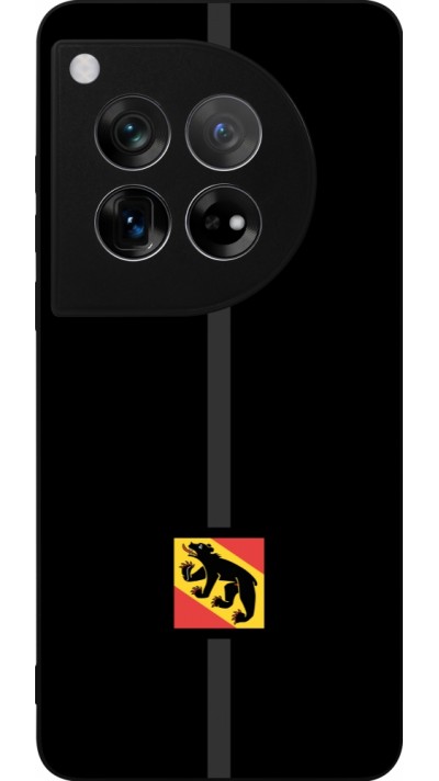 Coque OnePlus 12 - Silicone rigide noir Canton BE noir