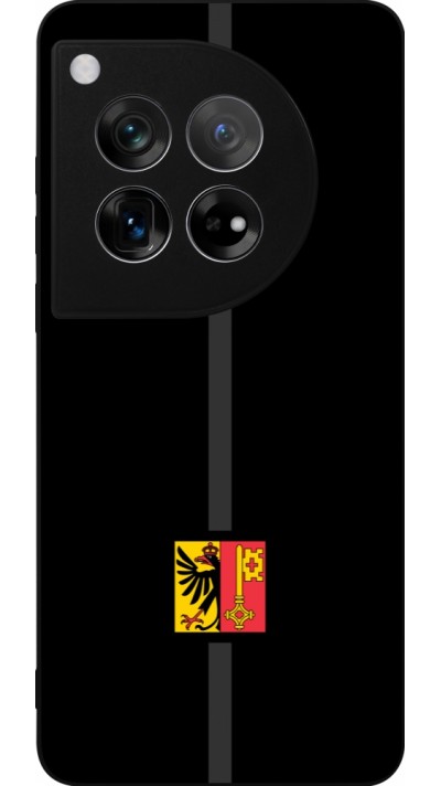 Coque OnePlus 12 - Silicone rigide noir Canton GE noir
