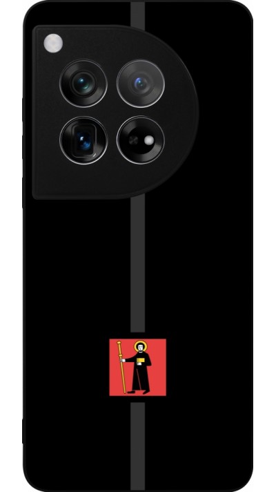 Coque OnePlus 12 - Silicone rigide noir Canton GL noir