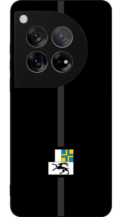 Coque OnePlus 12 - Silicone rigide noir Canton GR noir