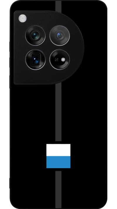 Coque OnePlus 12 - Silicone rigide noir Canton LU noir