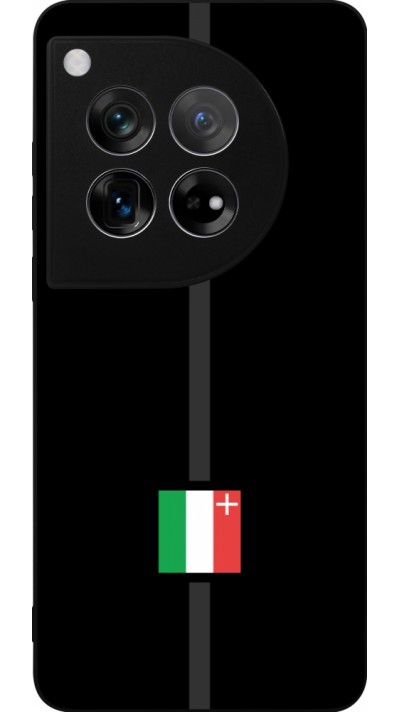 Coque OnePlus 12 - Silicone rigide noir Canton NE noir