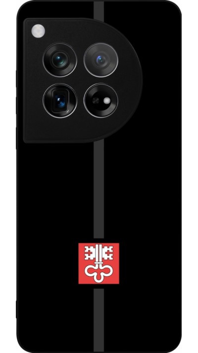Coque OnePlus 12 - Silicone rigide noir Canton NW noir