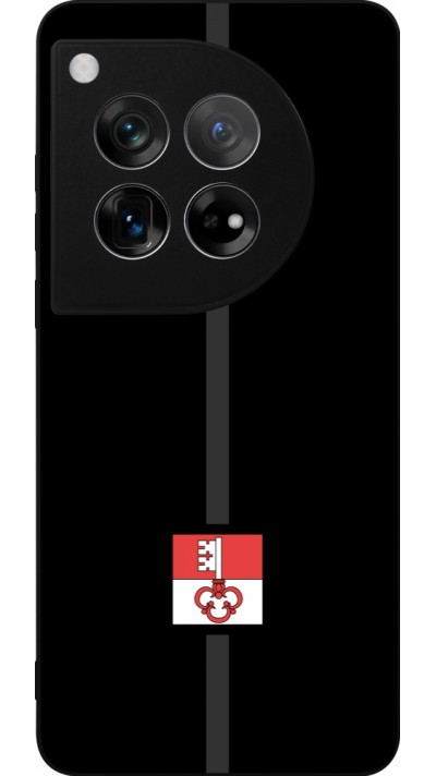 Coque OnePlus 12 - Silicone rigide noir Canton OW noir