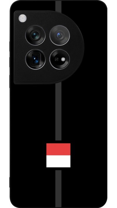 Coque OnePlus 12 - Silicone rigide noir Canton SO noir
