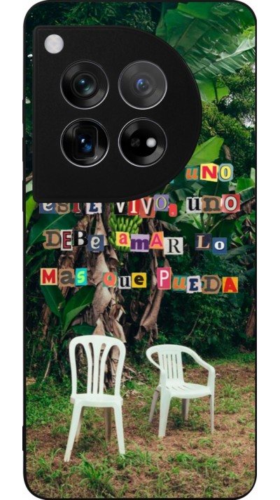 Coque OnePlus 12 - Silicone rigide noir Chairs DTMF