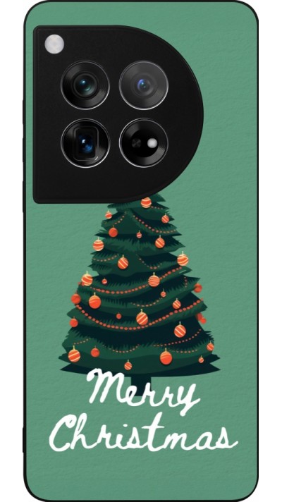 Coque OnePlus 12 - Silicone rigide noir Christmas 25 Xmas Tree