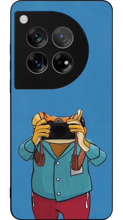 Coque OnePlus 12 - Silicone rigide noir Frog with camera DTMF