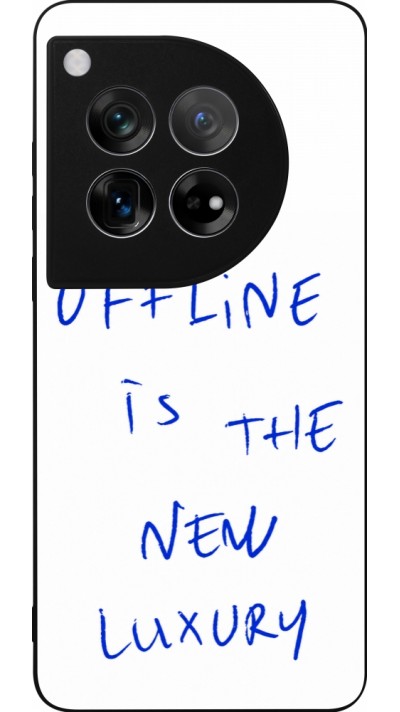 Coque OnePlus 12 - Silicone rigide noir Offline is the new luxury