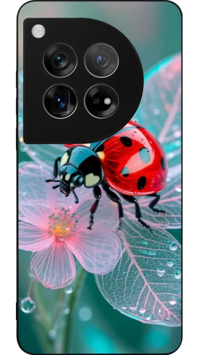 Coque OnePlus 12 - Silicone rigide noir Ladybird in bloom Spring 2026