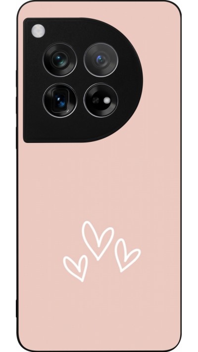 OnePlus 12 Case Hülle - Silikon schwarz Valentine 2023 three minimalist hearts OnePlus 12 Case Hülle - Silikon schwarz Valentine 2023 three minimalist hearts