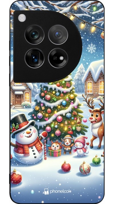 OnePlus 12 Case Hülle - Silikon schwarz Weihnachten 2023 Schneemann und Tannenbaum OnePlus 12 Case Hülle - Silikon schwarz Weihnachten 2023 Schneemann und Tannenbaum