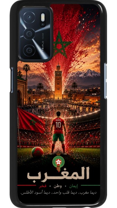 Coque OPPO A16s - Football Maroc splash 2026