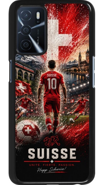 Coque OPPO A16s - Football Suisse splash 2026