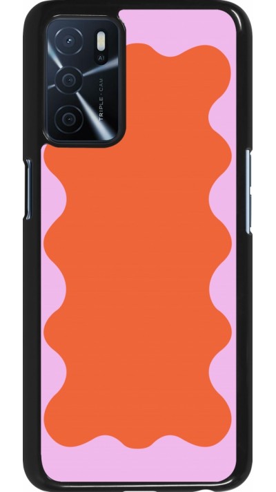 OPPO A16s Case Hülle - Wavy Rectangle Orange Pink OPPO A16s Case Hülle - Wavy Rectangle Orange Pink