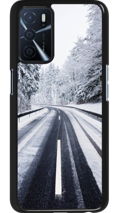 Oppo A16s Case Hülle - Winter 22 Snowy Road Oppo A16s Case Hülle - Winter 22 Snowy Road
