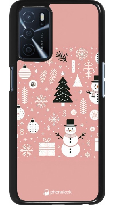 OPPO A16s Case Hülle - Weihnachten 2024 Rose Schneemann Weihnachten