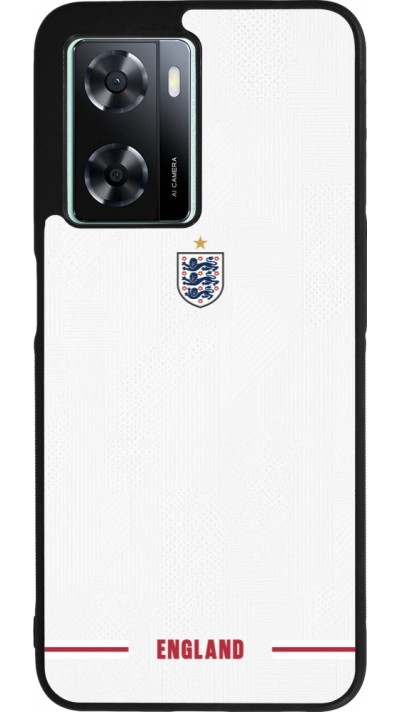 Coque OPPO A57 5G - Silicone rigide noir Maillot de football Angleterre 2026 personnalisable