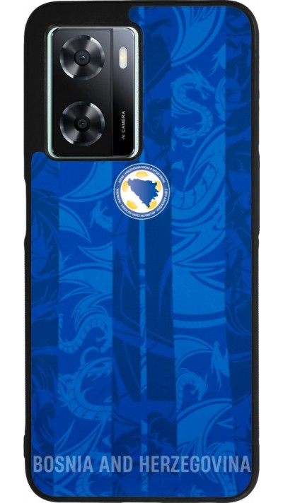 Coque OPPO A57 5G - Silicone rigide noir Maillot de football Bosnie-Herzégovine 2026 personnalisable