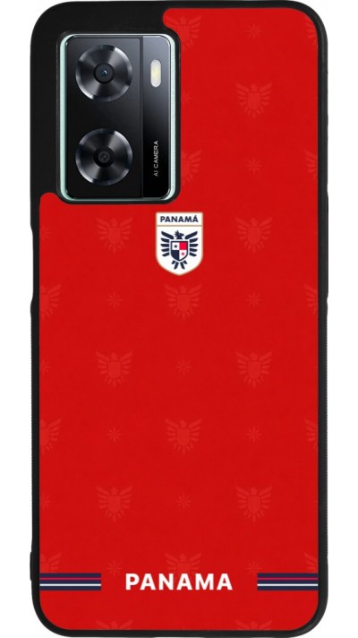 Coque OPPO A57 5G - Silicone rigide noir Maillot de football Panama 2026 personnalisable
