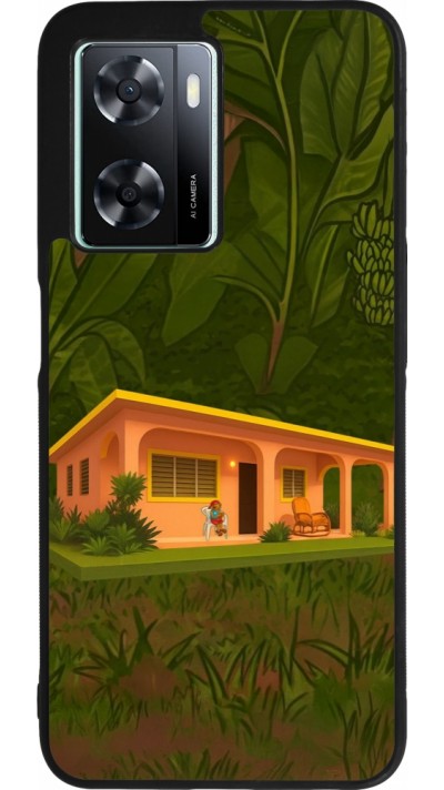 OPPO A57 5G Case Hülle - Silikon schwarz Benitos house DTMF
