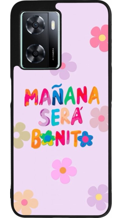 OPPO A57 5G Case Hülle - Silikon schwarz Karol G Manana sera bonito