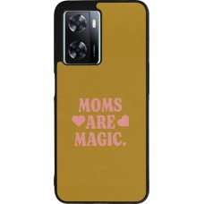 Coque OPPO A57 5G - Silicone rigide noir Mom 2026 Are Magic