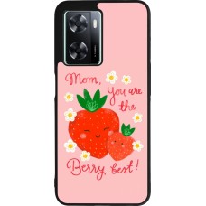 Coque OPPO A57 5G - Silicone rigide noir Mom 2026 Berry best
