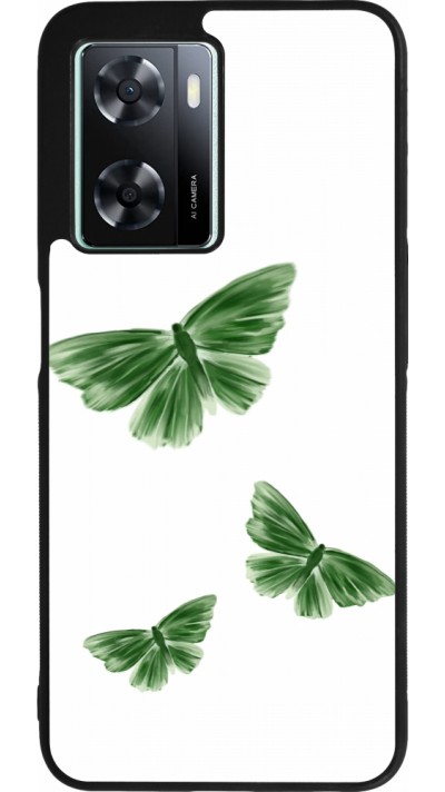 OPPO A57 5G Case Hülle - Silikon schwarz Butterflies Spring 2026