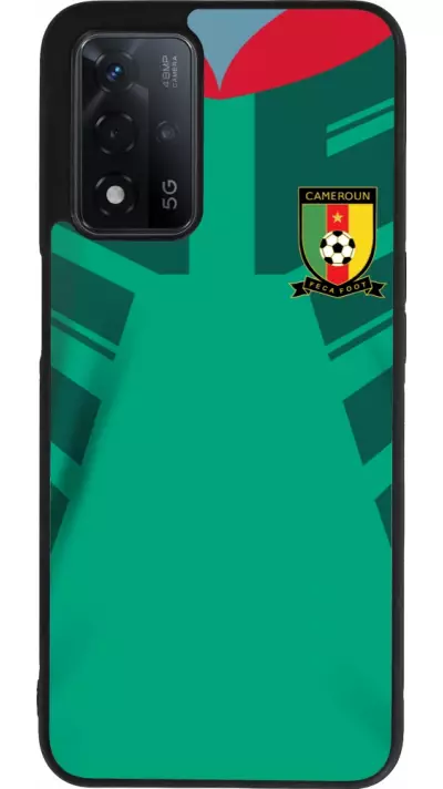 Coque OPPO A93s 5G - Silicone rigide noir Maillot de football Cameroun 2022 personnalisable
