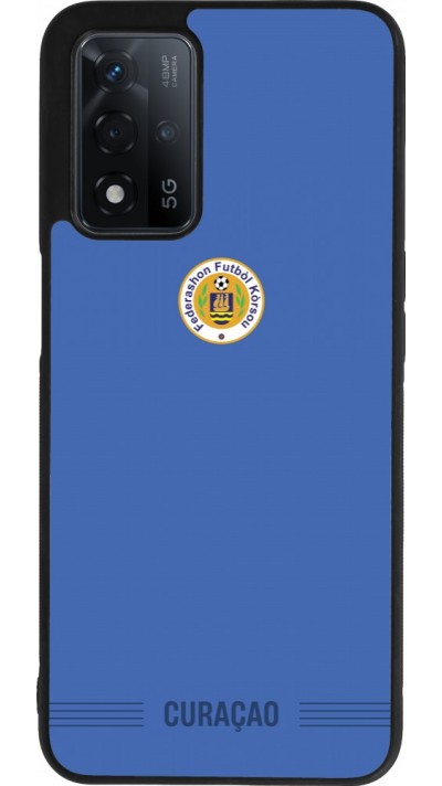 Coque OPPO A93s 5G - Silicone rigide noir Maillot de football Curaçao 2026 personnalisable