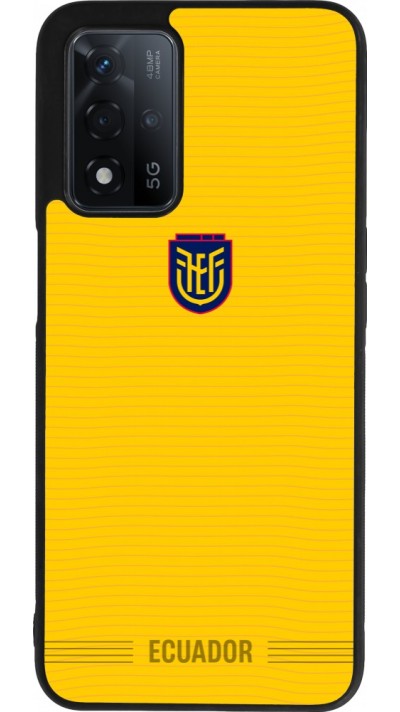 Coque OPPO A93s 5G - Silicone rigide noir Maillot de football Équateur 2026 personnalisable