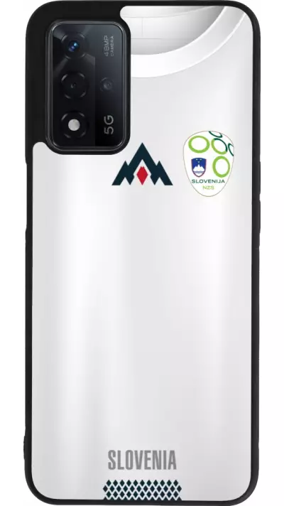 Coque OPPO A93s 5G - Silicone rigide noir Maillot de football Slovénie