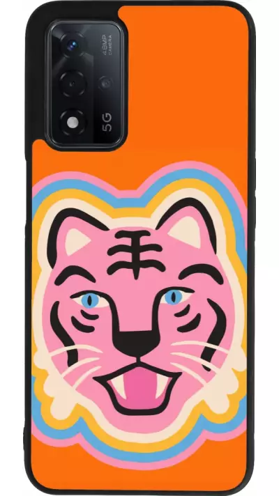 Coque OPPO A93s 5G - Silicone rigide noir Lion colors 2026