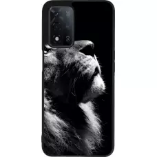 Coque OPPO A93s 5G - Silicone rigide noir Lion looking up