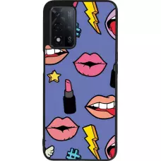 Coque OPPO A93s 5G - Silicone rigide noir Lips and lipgloss