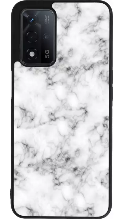 Coque OPPO A93s 5G - Silicone rigide noir Marble 01