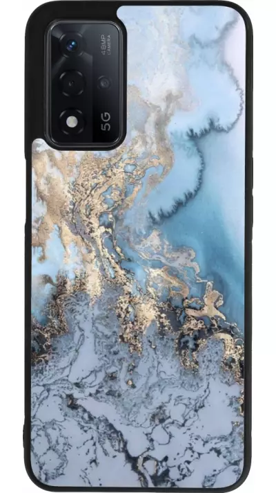 Coque OPPO A93s 5G - Silicone rigide noir Marble 04