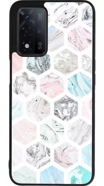 Coque OPPO A93s 5G - Silicone rigide noir Marble Everything