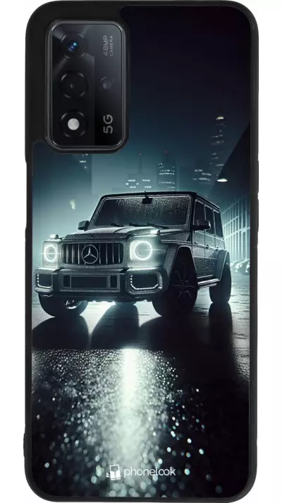 Coque OPPO A93s 5G - Silicone rigide noir Mercedes G AMG Night