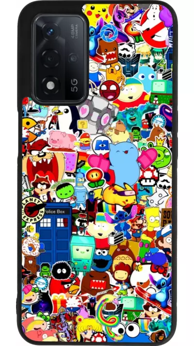 Coque OPPO A93s 5G - Silicone rigide noir Mixed cartoons