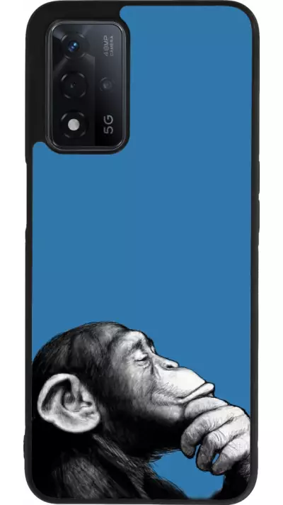 Coque OPPO A93s 5G - Silicone rigide noir Monkey Pop Art