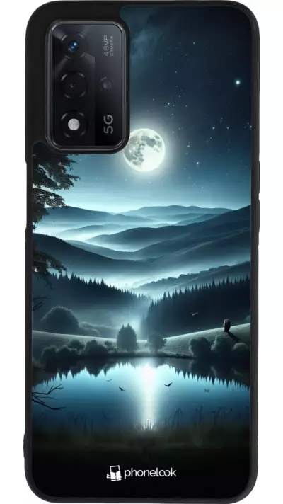 Coque OPPO A93s 5G - Silicone rigide noir Night Sky View