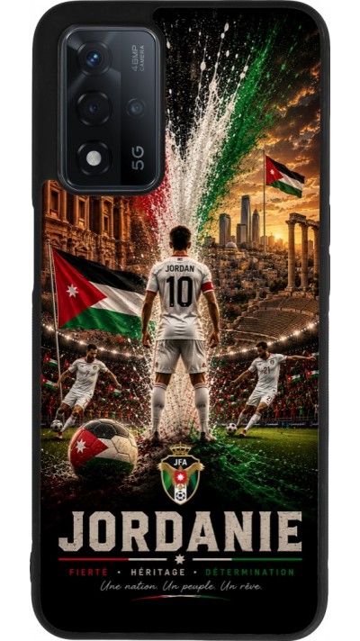 Coque OPPO A93s 5G - Silicone rigide noir Football Jordanie splash 2026