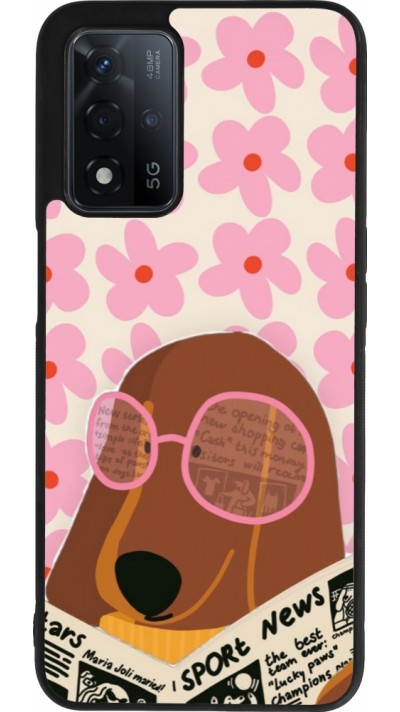 OPPO A93s 5G Case Hülle - Silikon schwarz Dog with newspaper Spring 2026