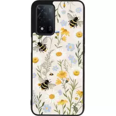 Coque OPPO A93s 5G - Silicone rigide noir Pattern bees Spring 2026